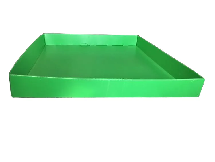 绿色 PP 中空板浅盘式托盘样品